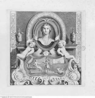 Francisci Albani et Domenici Zampieri ... celeberrimas picturas opere albario expressas ... Florentiae 1754, Medaillons mit Putti