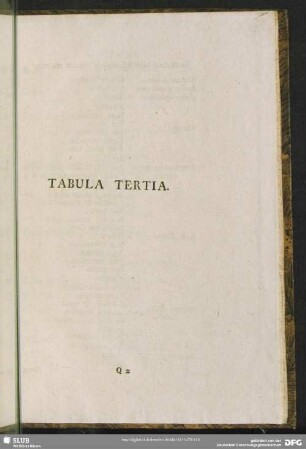Tabula Tertia