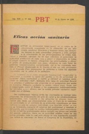 Eficaz acción sanitaria
