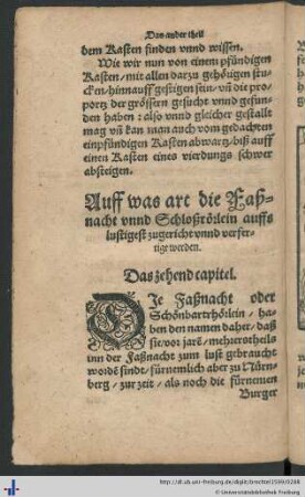 Das zehend capitel.