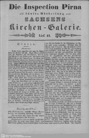 Stürza, Rathewalde, Dittersdorf, Börnersdorf : 14. Lieferung