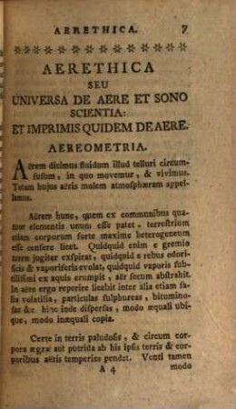 Cursus Biennalis Philosophiae Et Matheseos Universae. [10], [Aerethica]