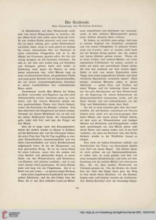 Die Grabrede : Eine Erinnerung