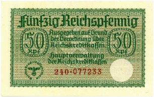 Geldschein, 50 Reichspfennig, 1939 - 1944