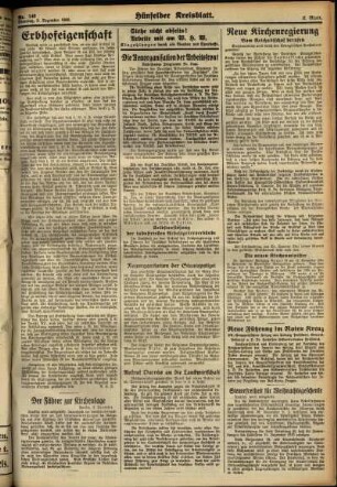 Zweite Ausgabe vom Dienstag, den 05. Dezember 1933.