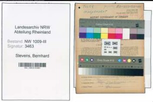 Entnazifizierung Bernhard Stevens , geb. 20.02.1902 ()