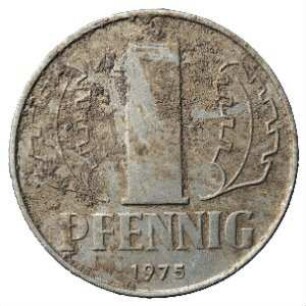 Fundmünze, Pfennig, 1975