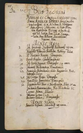 Sommerhalbjahr 1629. Rektorat Andreas Bayer