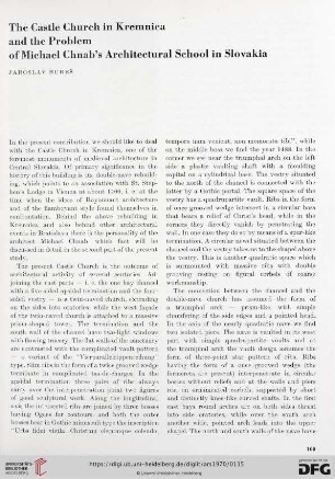 The Castle Church in Kremnica and the Problem of Michael Chnab's Architectural School in Slovakia