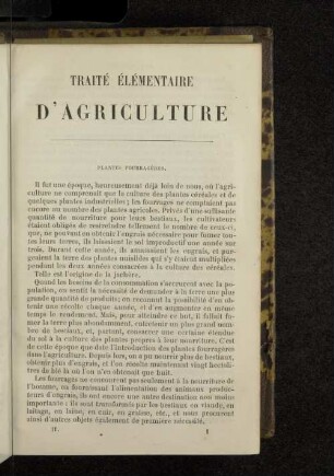 Plantes fourragères.