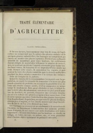 Plantes fourragères.