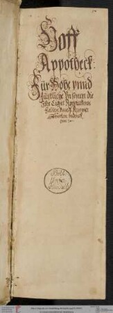 Wilhelm Rascalon, Kräuter- und Rezeptbuch (nach Konfektionen geordnet; 651 Rezepte, 167 Kräuter, Blumen, Früchte, Samen und Wurzeln)