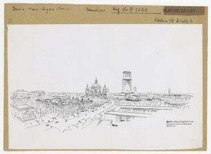 Berlin. Marx-Engels-Forum. Schaubild Vorzugsvariante. Berlin, Mitte, Stadtzentrum, Schloßplatz (1951-1994 Marx-Engels-Platz)/Lustgarten/Jägerstraße/Kaiser-Wilhelm-Straße (1947-1969 Liebknechtstraße, seit 1969 Karl-Liebknecht-Straße)/Spandauer Straße/Königstraße (seit 1951 Rathausstraße)/Alexanderplatz