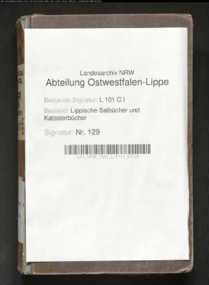 Salbuch der ehem. Vogtei Lage von 1855, Bd. 1