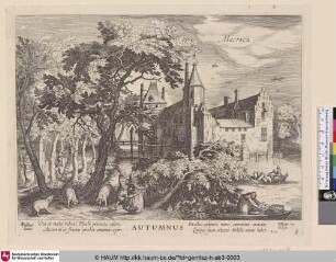 Maersen, Autumnus [Herbst, im Hintergrund das Schloss Maersen]