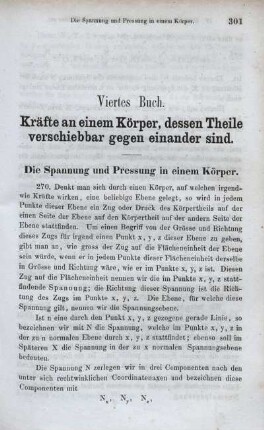 Viertes Buch. Kräfte an einem Körper, dessen Theile verschiebbar gegen einander sind.