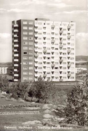 Hochhaus- Siedlung "Auf den Bohnenkämpen". Detmold. Bielefelder Straße