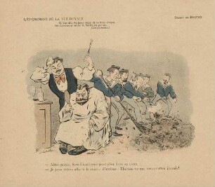 L'événement de la Rue Royale // M. Camille Pelletan vient de se faire couper loes cheuveux et tailler la barbe en pointe. / (Les journaux)
