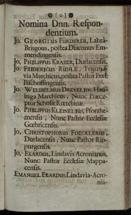 Nomina Dnn. Respondentium.