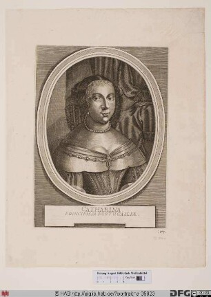 Bildnis Katharina (Caterina Henriqueta), Königin von England u. Schottland, geb. Prinzessin von Portugal