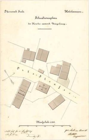 Dolmetsch, Heinrich; Holzhausen; Ev. Filialkirche, Renovierung - Lageplan