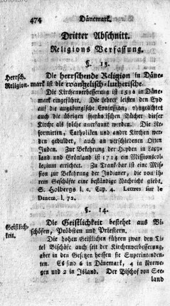 Dritter Abschnitt. Religions Verfassung