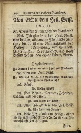 Von Gott dem Heil. Geist.