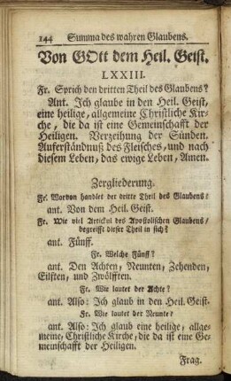 Von Gott dem Heil. Geist.