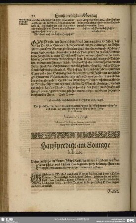 Haußpredigt am Sontage Iubilate