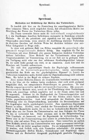 107-116, II. Sprechsaal