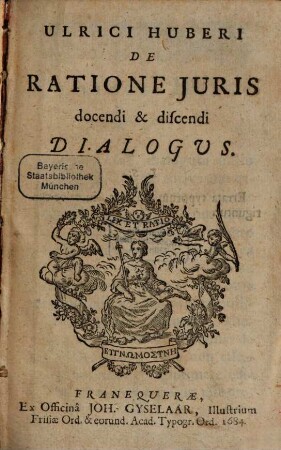 De Ratione Iuris docendi et discendi Dialogus