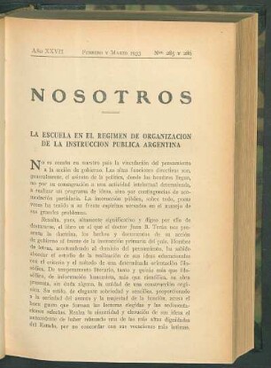 La escuela en el régimen de organización de la instrucción pública argentina