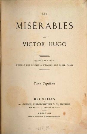 Les misérables, 7. Quatrième partie - l'idylle Rue Plumet et l'épopée Rue Saint-Denis