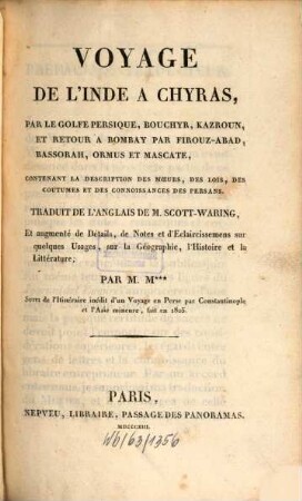 Voyage en Perse : avec de planches, 3