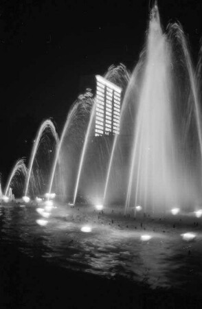 Wasserspiele im Stadtgartensee.