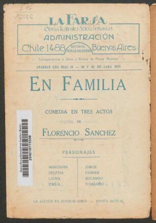 En familia : comedia en tres actos