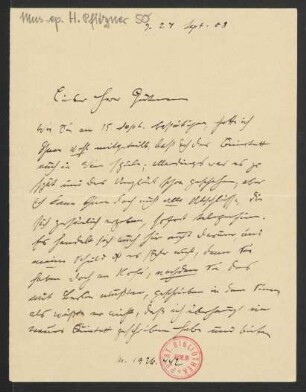 Brief an Emil Gutmann, 24.09.1908
