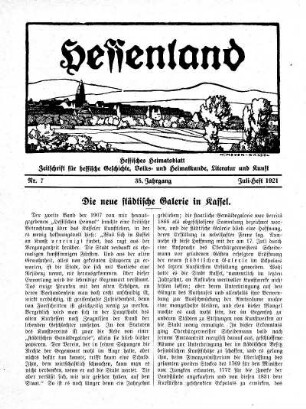 Nr. 7, Juli-Heft 1921