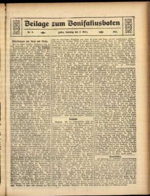 Zweite Ausgabe vom Sonntag, den 03. März 1912.