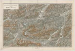 Thiersch, Friedrich von; Garmisch-Partenkirchen, Rosswankstr.; Zahnradbahn - Projekt auf die Zugspitze - Lageplan
