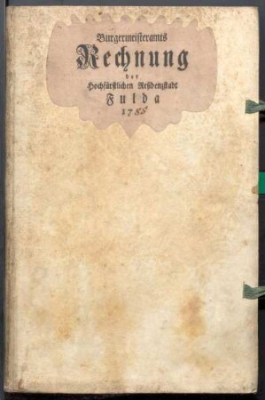IX A 1 - Alte Stadtrechnungen (1785 - 1786)