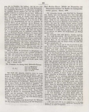 45-46 "Festrede zur Säcularfeier des Geburtstagsfestes Schillers im Namen der Ludwigs-Universität gehalten" von Gustav Baur