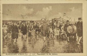 Nordseebad Büsum. Ausmarsch in die Watten.