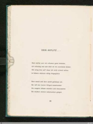 Dein Antlitz ...