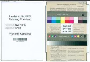 Entnazifizierung Katharina Werland , geb. 11.04.1905 (Hausgehilfin)