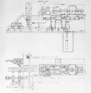 Gesamtanlage einer 12000-PS-Turbine : Technikgeschichte | Industrie und Technik | Dampfmaschinen (Abwärmekraftmaschinen, Locomobile)