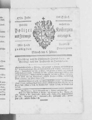 6tes Stück., Ausgabe vom 6. Februar 1782