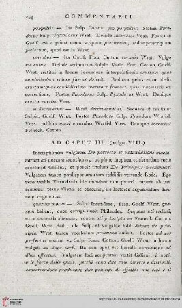 Ad Caput III