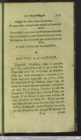 Lettre A L'Auteur