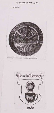 Innungszeichen, Korbmacherhandwerk, Zeichn. 1650